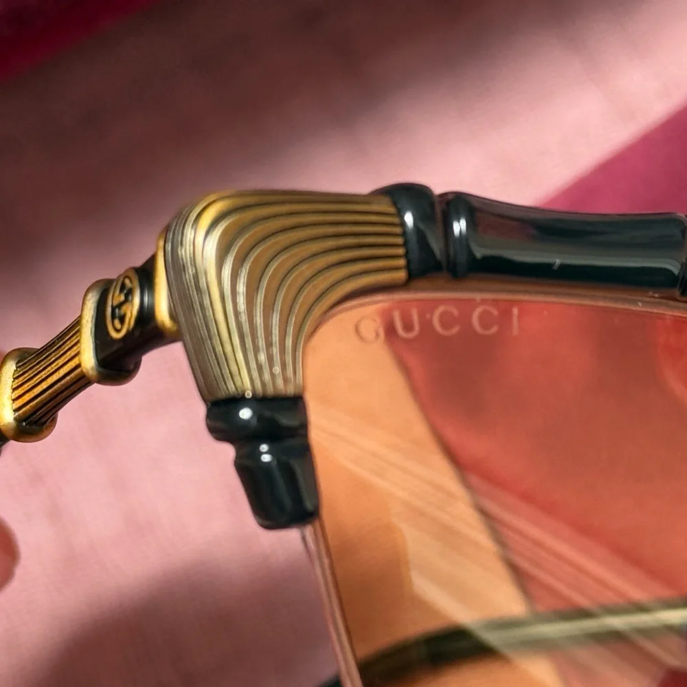 New with Box Gucci Cat Eye-Frame Bamboo Sunglasses GG0660S - Picture 7 of 7